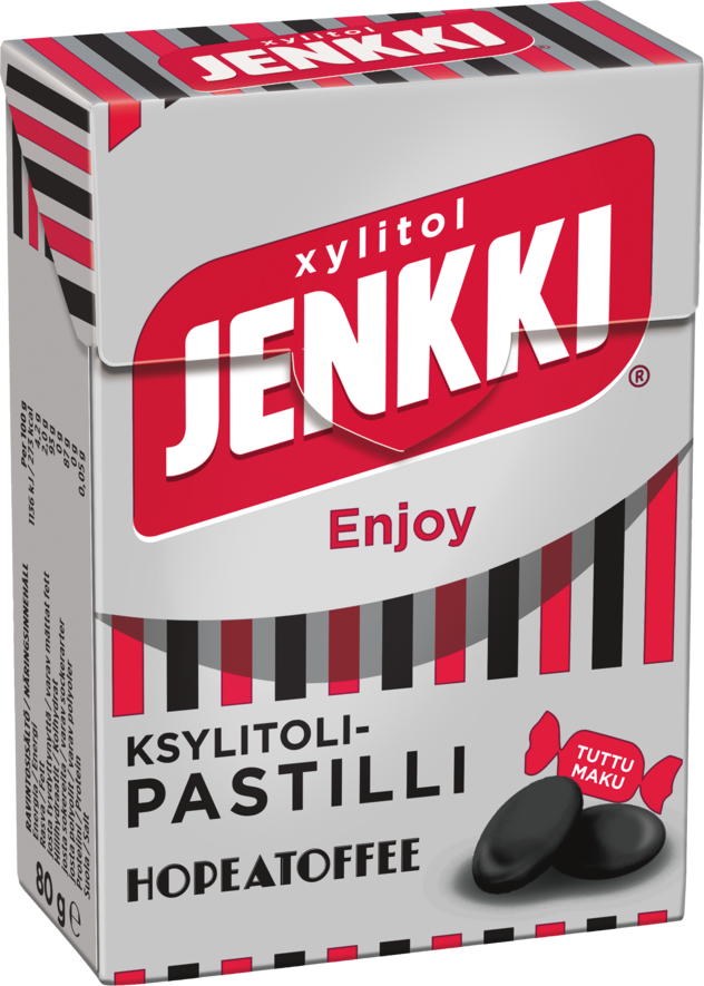 Jenkki Enjoy 80g Hopeatoffee -ksylitolipastilli