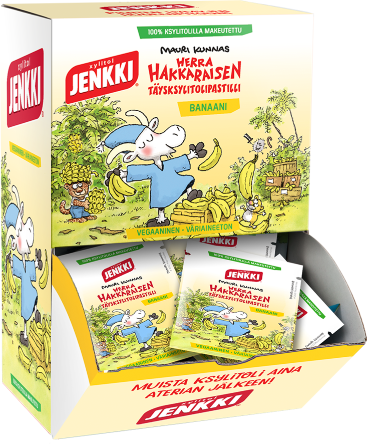 Herra Hakkarainen 100x1,3g Banaani -täysksylitolipastilli