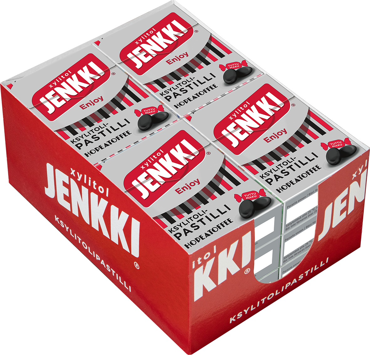 Jenkki Enjoy 80g Hopeatoffee -ksylitolipastilli